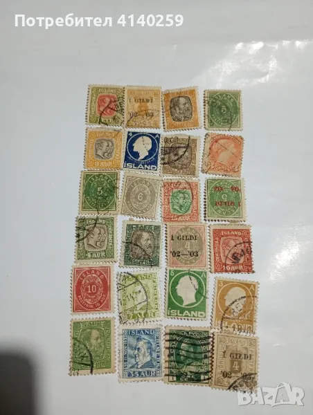 Исландия марки стари , снимка 1