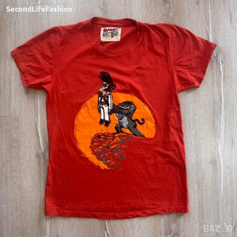 Тениска Gamo Lion King Parody „Кралят“ Elvis оранжева , размер M, снимка 1