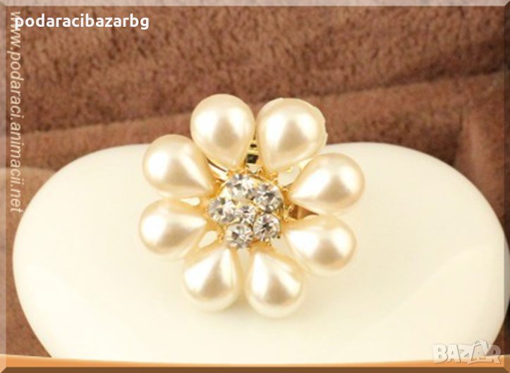 ПРЪСТЕН-ПЕРЛЕНО ЦВЕТЕ , снимка 1