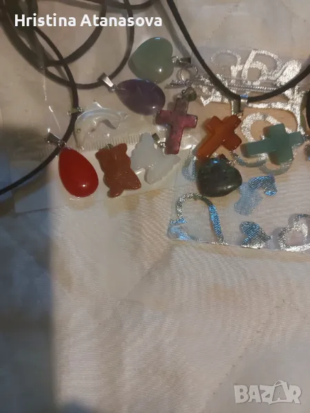 Аксесоари от естествени камъни и велур , снимка 1