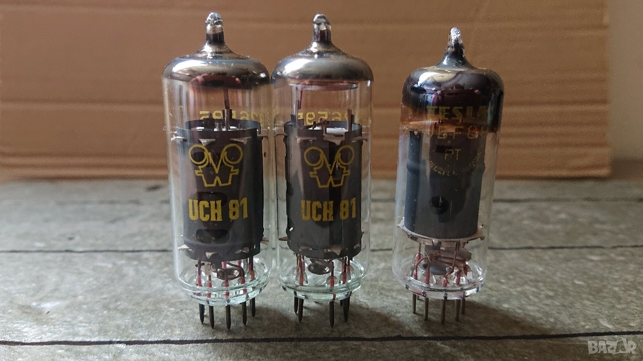 Нови радиолампи RFT UCH81. Използвана радиолампа TESLA UBF89. , снимка 1
