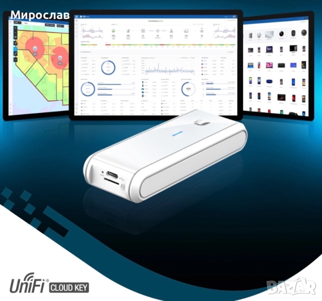 Ubiquiti UniFi Cloud Key UC-CK, SoC процесор, 1GB RAM, 1x Lan1000, PoE, снимка 1