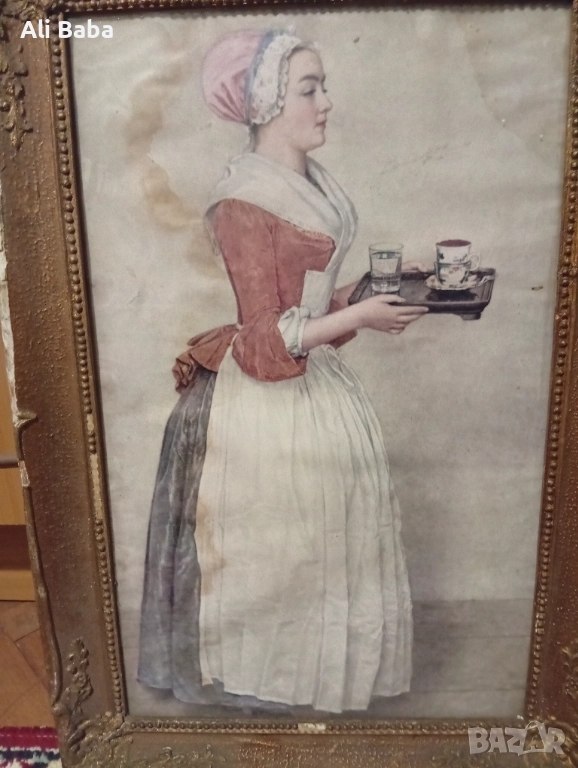 Картина-репродукция "Шоколадовото момиче"Жан Етиен Лиотар, снимка 1