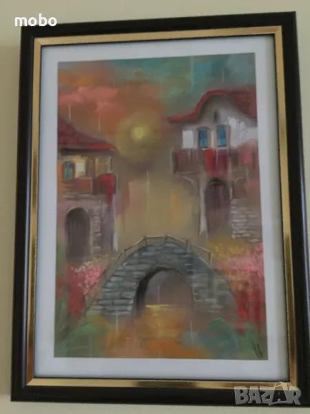 Картина  „Залез“ ,  автор Иван Даскалов, техника : сух пастел, снимка 1