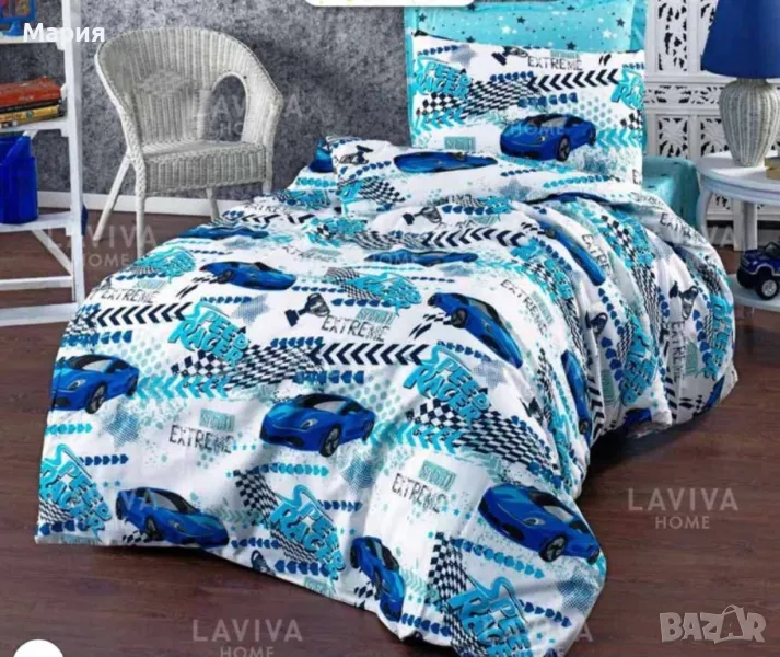 Детски спален комплект с коли, снимка 1