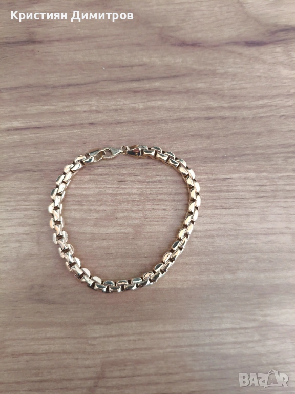 Нова  мъжка златна гривна, снимка 1