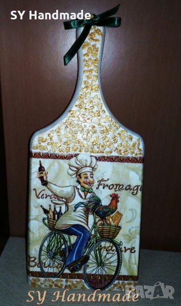 Ръчно декорирана дървена дъска, снимка 1