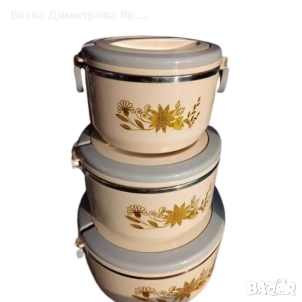 Комплект от 3 термо тенджери – Запазете топлината и свежестта на вашите ястия, снимка 1