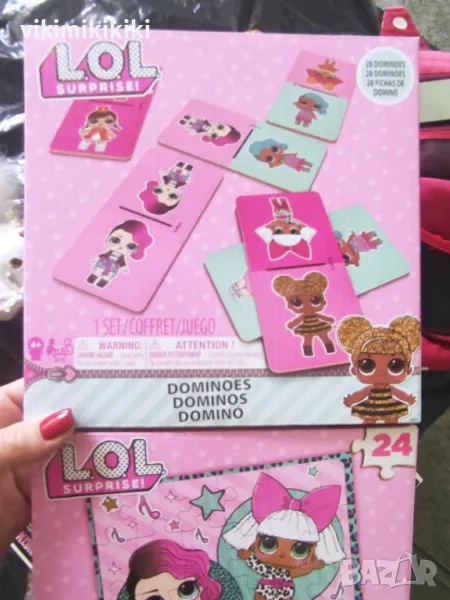 домино L.O.L и дървено домино, снимка 1