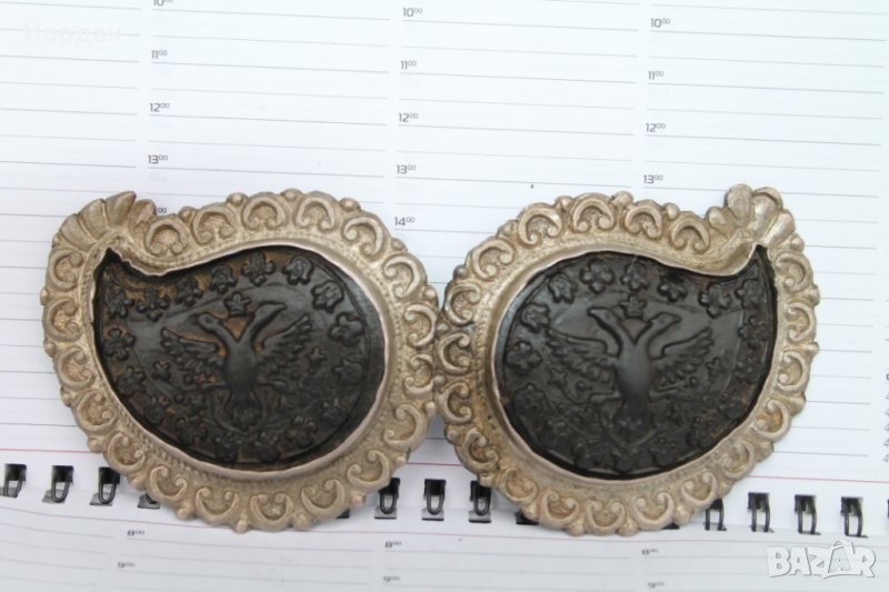 Изящни сребърни възрожденски пафти, снимка 1