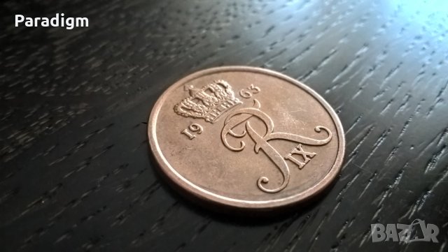 Монета - Дания - 5 оре | 1963г., снимка 2 - Нумизматика и бонистика - 27660857