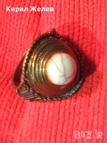 РЕТРО - ВИНТИДЖ АРТ ДЕКО МЕСИНГОВ ПРЪСТЕН 18640, снимка 9 - Пръстени - 36379695