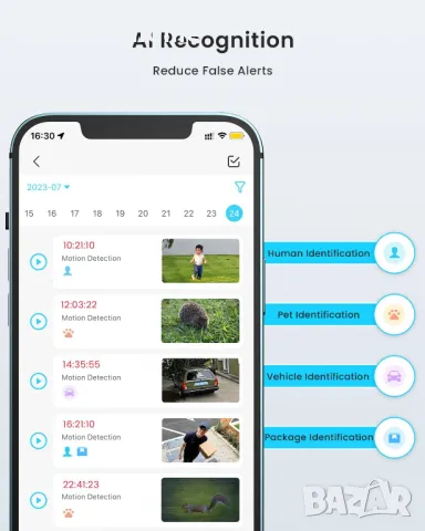 Външна камера със соларен панел IeGeek Battery Camera ZS-GX3S, снимка 6 - Комплекти за видеонаблюдение - 47359991
