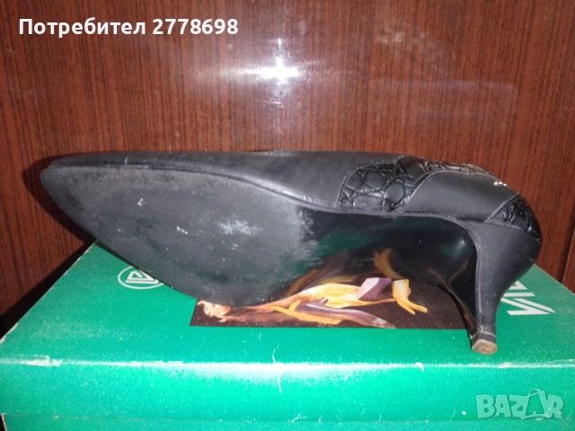 БЪЛГАРСКИ ОБУВКИ-ЕСТЕСТВЕНА КОЖА-ФИРМА"ИВА" РАЗМЕР-37, снимка 6 - Дамски обувки на ток - 52402742