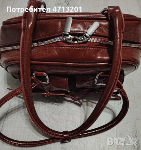 Чанта в цвят бордо, снимка 2 - Чанти - 53180642