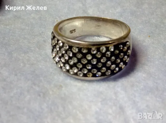 ШАРМАНТЕН СКЪПОЦЕНЕН СРЕБЪРЕН ПРЪСТЕН РОДИРАНО СРЕБРО 925 с МНОГО ЮВЕЛИРНО ФАСЕТИРАНИ ЦИРКОНИ 39232, снимка 8 - Пръстени - 49866088