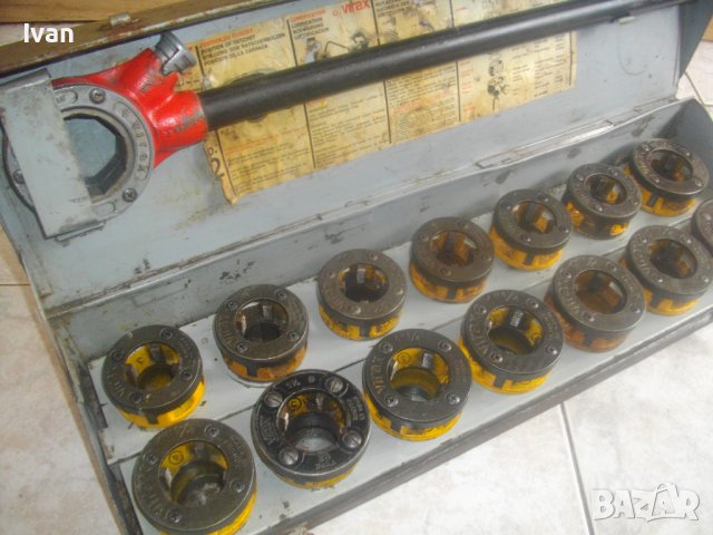 VIRAX Type 62-Made in FRANCE-Винторезка/Винтонарезка/Плашка-Резби Тръби-Куфар/Рамо/Глави-1-1 1/4 Цол, снимка 4 - Други инструменти - 37570280