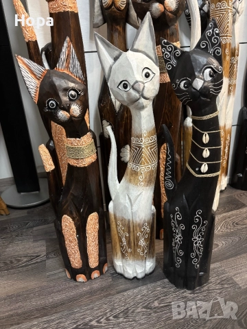 Котки от дърво , снимка 12 - Статуетки - 36372357