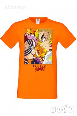 Мъжка тениска Demon Slayer Rengoku VS Akaza,Анимация,игра,Празник,Повод,, снимка 9 - Тениски - 38075749