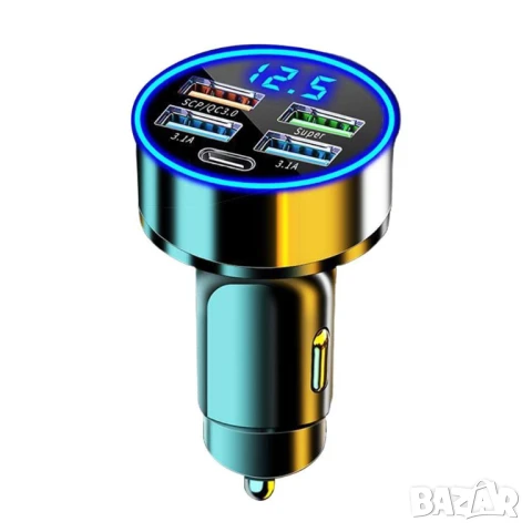 5 портово бързо зарядно за автомобил, снимка 2 - Аксесоари и консумативи - 51235109