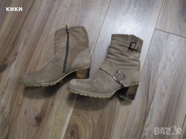 Дамски боти естествен велур, снимка 2 - Дамски боти - 34612622