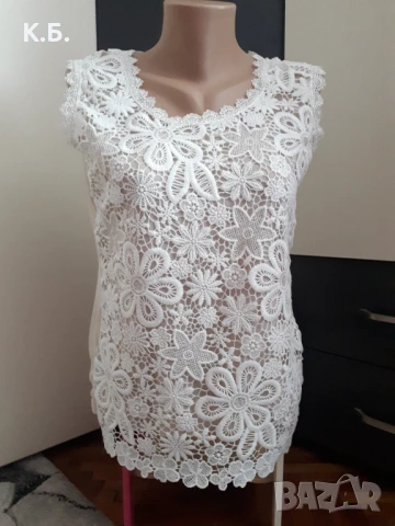 Елегантна блуза с дантела р-р XL