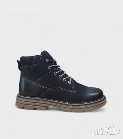 Мъжки зимни боти от естествена кожа в черен цвят К372-1 black