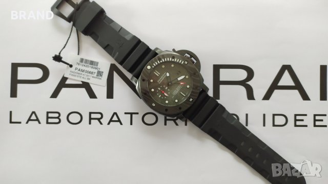 Panerai SUBMERSIBLE CARBOTECH™ LUNA ROSSA GMT 47мм механичен клас 5A+, снимка 6 - Мъжки - 27907450