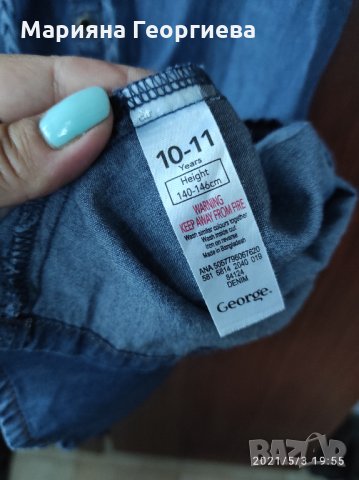 Детска дънкова рокля , снимка 3 - Детски рокли и поли - 32752068