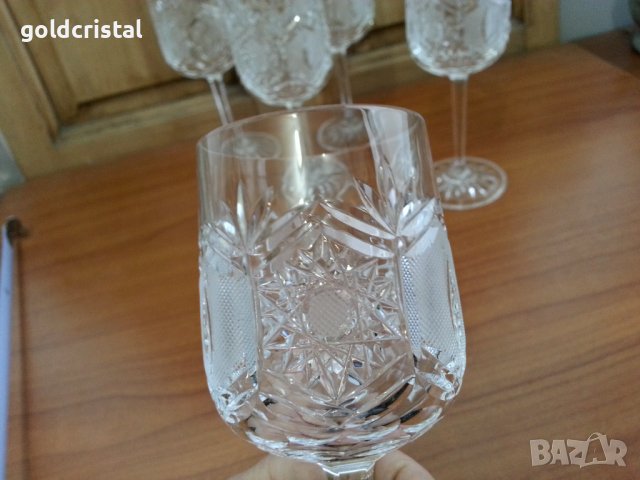Кристални чаши, снимка 3 - Антикварни и старинни предмети - 36770351