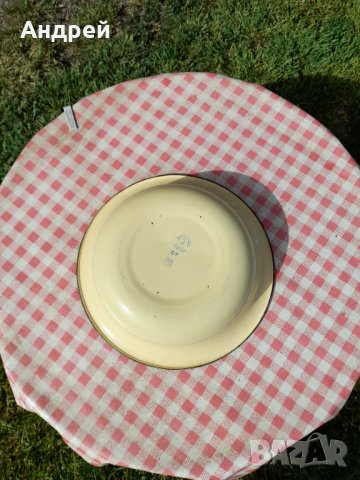 Стар емайлиран леген #5, снимка 4 - Антикварни и старинни предмети - 33030060