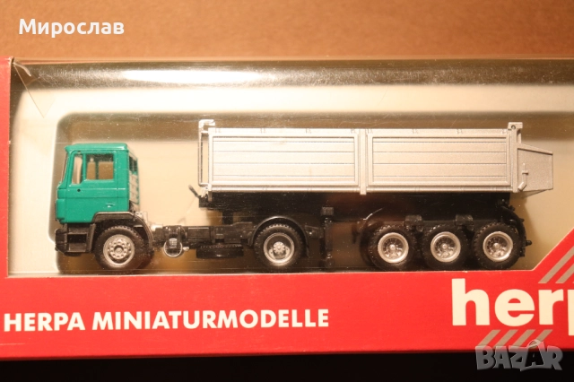 HERPA H0 1/87 MAN САМОСВАЛ ГОНДОЛА КАМИОН МОДЕЛ, снимка 5 - Колекции - 52335227