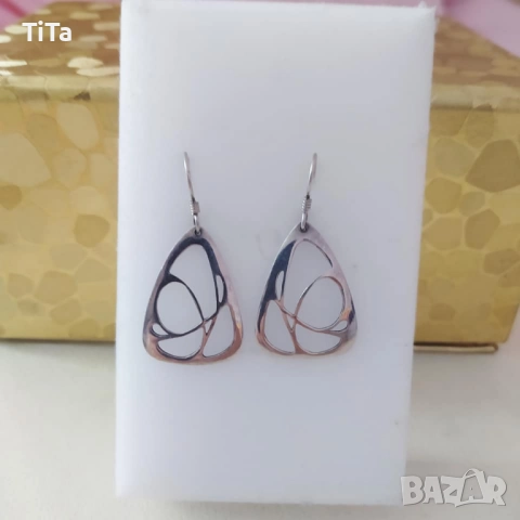 Ефектни сребърни обеци 925, снимка 5 - Обеци - 52081500