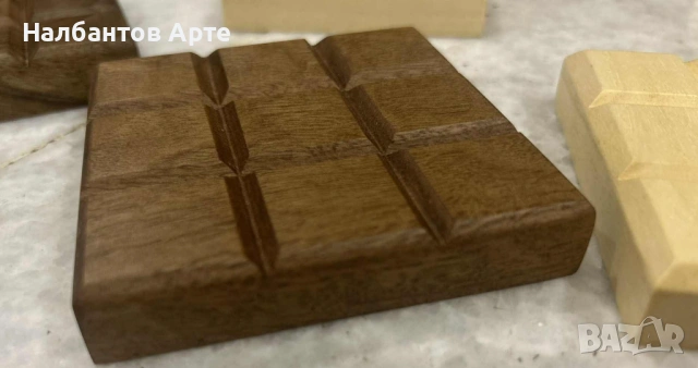 дървени подложки за чаши "шоколадче" , снимка 5 - Други стоки за дома - 53424747