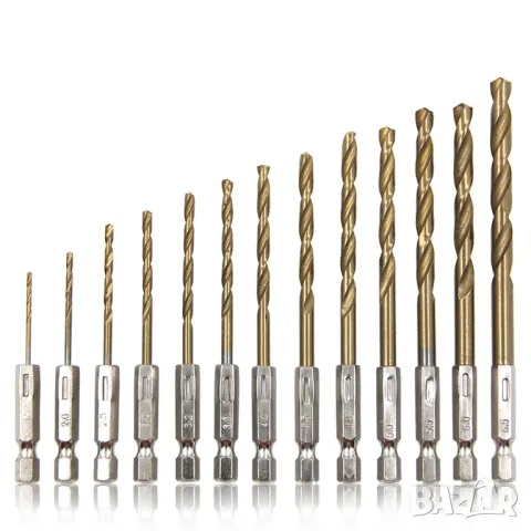 Комплект свредла за винтоверт с титанов нитрид