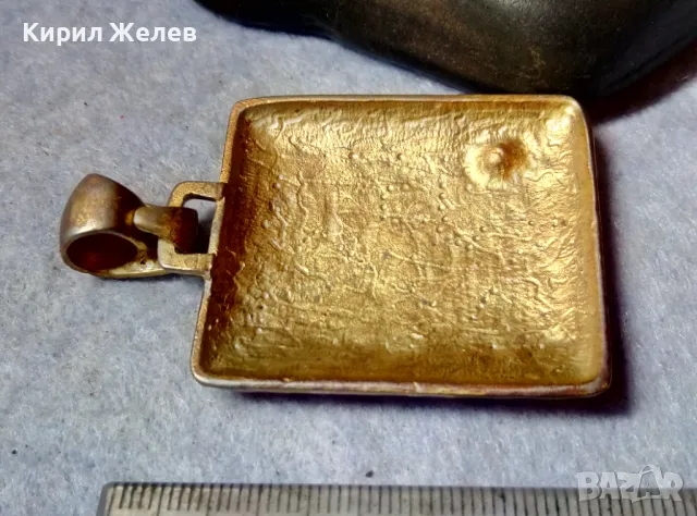 РАЗКОШЕН СТАР ЕМАЙЛИРАН ПОЗЛАТЕН МЕСИНГОВ ВИНТИДЖ АРТ МЕДАЛЬОН с ФАСЕТИРАН ГРАНАТ 60731, снимка 14 - Антикварни и старинни предмети - 48818847