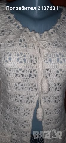 НОВА  ! Дамска жилетка ръчно плетена , снимка 2 - Жилетки - 26926497