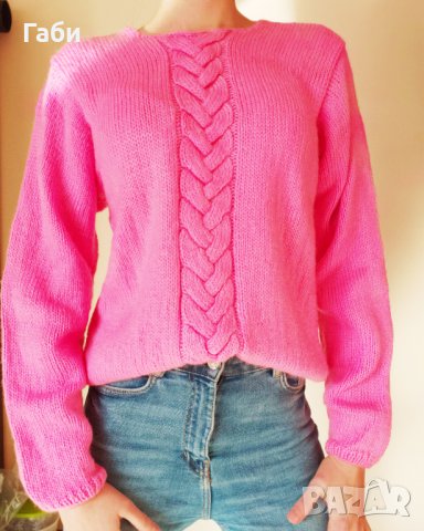 Ръчно плетена дамска блуза, снимка 2 - Блузи с дълъг ръкав и пуловери - 18762646