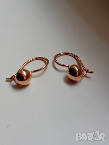 Ретро руски златни обеци с топче