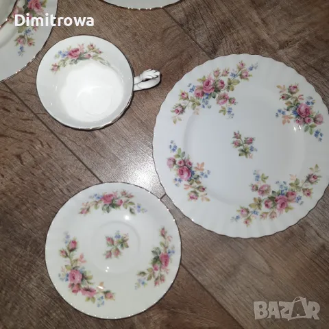 Троен сет ROYAL ALBERT СЕРИЯ MOSS ROSE, снимка 3 - Антикварни и старинни предмети - 47828909