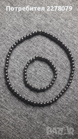 Колие и гривна от хематит - ръчна изработка