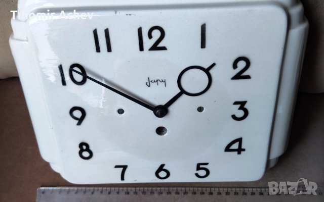 Стар механичен порцеланов френски часовник JAPY, снимка 2 - Антикварни и старинни предмети - 32326826