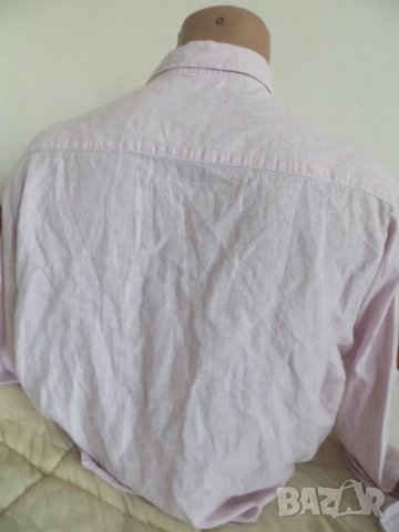 Мъжка риза с дълъг ръкав лен и памук Classic Motion, снимка 3 - Ризи - 36743554