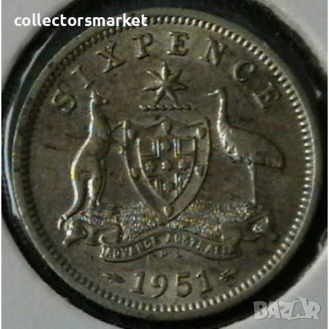 6 пенса 1951, Австралия
