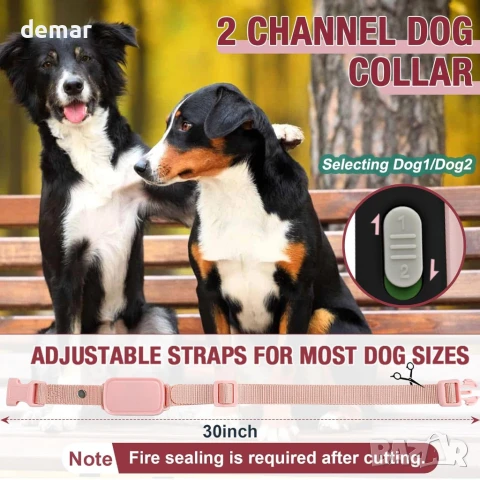 Нашийник против лай с пръскане за кучета Citronella с 2 режима на дистанционното, снимка 6 - За кучета - 45995659