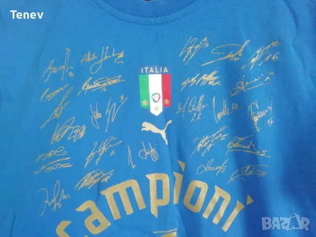 Италия 2006 Световни Шампиони оригинална тениска с автографи на отбора Italy Campioni Del Mondo Puma, снимка 7 - Тениски - 50218550
