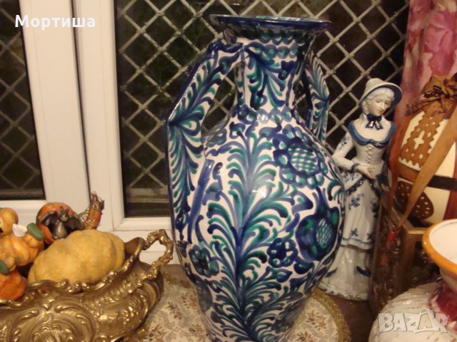 АРТ НУВО огромна колекционерска порцеланова ваза , снимка 4 - Антикварни и старинни предмети - 26591577