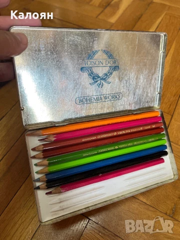 Кутия с моливи Bohemia чешки, снимка 4 - Антикварни и старинни предмети - 50707526