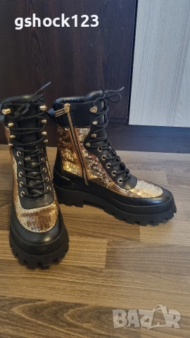 Дамси кожени боти Michael Kors Rowan Lace-Up