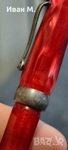 стара химикалка Montegrappa със сребро, снимка 4 - Антикварни и старинни предмети - 53352016